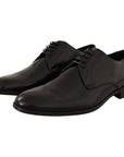 Dolce & Gabbana Elegant Black Leather Derby Shoes