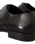 Dolce & Gabbana Elegant Black Leather Derby Shoes