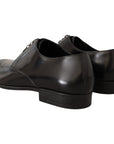 Dolce & Gabbana Elegant Black Leather Derby Shoes