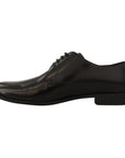 Dolce & Gabbana Elegant Black Leather Derby Shoes