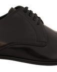 Dolce & Gabbana Elegant Black Leather Derby Shoes