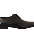 Dolce & Gabbana Elegant Black Leather Derby Shoes