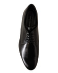 Dolce & Gabbana Elegant Black Leather Derby Shoes