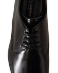 Dolce & Gabbana Elegant Black Leather Derby Shoes