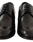 Dolce & Gabbana Elegant Black Leather Derby Shoes