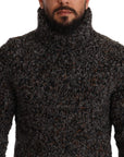 Dolce & Gabbana Elegant Speckled Turtleneck Wool-Blend Sweater