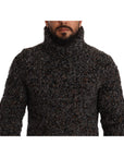 Dolce & Gabbana Elegant Speckled Turtleneck Wool-Blend Sweater
