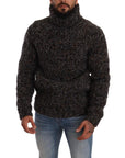 Dolce & Gabbana Elegant Speckled Turtleneck Wool-Blend Sweater