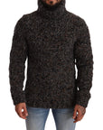 Dolce & Gabbana Elegant Speckled Turtleneck Wool-Blend Sweater