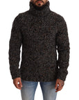 Dolce & Gabbana Elegant Speckled Turtleneck Wool-Blend Sweater