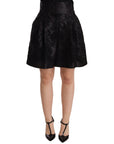 Dolce & Gabbana Elegant Black Floral Brocade Silk Shorts