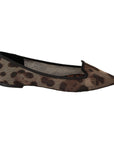 Dolce & Gabbana Elegant Leopard Print Flat Loafers
