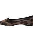 Dolce & Gabbana Elegant Leopard Print Flat Loafers