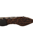 Dolce & Gabbana Elegant Leopard Print Flat Loafers