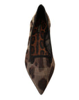 Dolce & Gabbana Elegant Leopard Print Flat Loafers