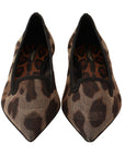 Dolce & Gabbana Elegant Leopard Print Flat Loafers