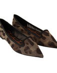 Dolce & Gabbana Elegant Leopard Print Flat Loafers