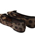 Dolce & Gabbana Elegant Leopard Print Flat Loafers