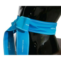 Dolce & Gabbana Elegant Bow Snap Blue Waist Belt