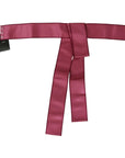 Dolce & Gabbana Elegant Pink Silk Wide Waist Belt