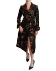Dolce & Gabbana Elegant Floral Embroidered Trench Coat