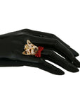 Dolce & Gabbana Elegant Canine Charm Women's Ring