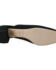 Dolce & Gabbana Chic Black Grosgrain Slide Sandals