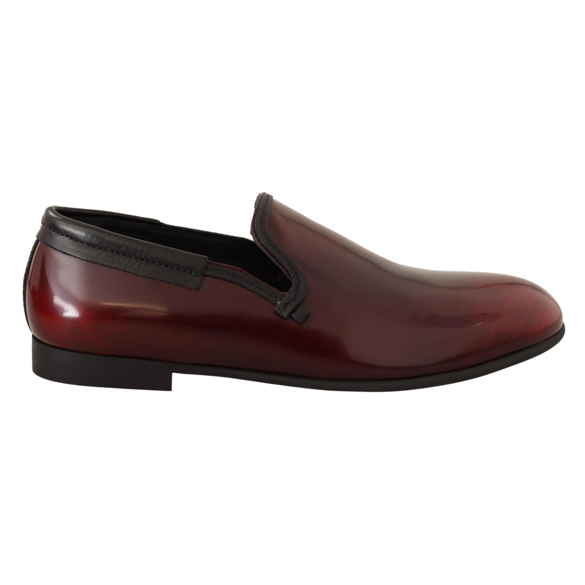 Dolce & Gabbana Elegant Bordeaux Leather Loafers