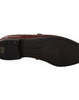 Dolce & Gabbana Elegant Bordeaux Leather Loafers