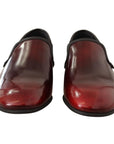 Dolce & Gabbana Elegant Bordeaux Leather Loafers