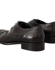 Dolce & Gabbana Elegant Black Lizard Skin Derby Shoes