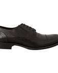 Dolce & Gabbana Elegant Black Lizard Skin Derby Shoes