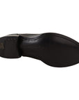 Dolce & Gabbana Elegant Black Lizard Skin Derby Shoes