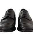 Dolce & Gabbana Elegant Black Lizard Skin Derby Shoes