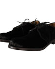 Dolce & Gabbana Elegant Black Velvet Derby Shoes