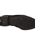 Dolce & Gabbana Elegant Black Velvet Derby Shoes