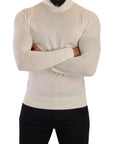 Dolce & Gabbana Ivory Cashmere-Silk Blend Turtleneck Sweater