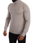 Dolce & Gabbana Elegant Light Blue Cashmere Turtleneck Sweater
