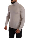 Dolce & Gabbana Elegant Light Blue Cashmere Turtleneck Sweater