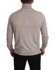 Dolce & Gabbana Elegant Light Blue Cashmere Turtleneck Sweater