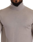 Dolce & Gabbana Elegant Light Blue Cashmere Turtleneck Sweater