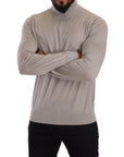 Dolce & Gabbana Elegant Light Blue Cashmere Turtleneck Sweater