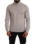 Dolce & Gabbana Elegant Light Blue Cashmere Turtleneck Sweater