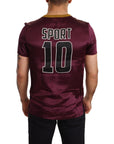 Dolce & Gabbana Elegant Purple Silk Short Sleeve T-Shirt