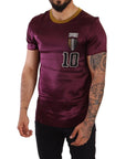 Dolce & Gabbana Elegant Purple Silk Short Sleeve T-Shirt