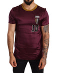 Dolce & Gabbana Elegant Purple Silk Short Sleeve T-Shirt