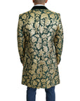Dolce & Gabbana Elegant Gold Green Jacquard Sicilia Jacket