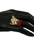 Dolce & Gabbana Elegant Canine-Inspired Gold Tone Ring
