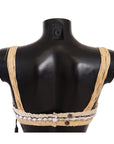 Dolce & Gabbana Chic Beige Crochet Cropped Top