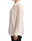 Dolce & Gabbana Elegant Silk Top in Off White